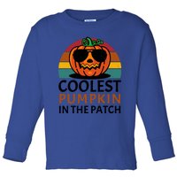 Halloween Gift Coolest Pumpkin In The Patch Gift Toddler Long Sleeve Shirt