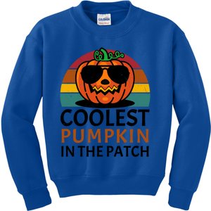 Halloween Gift Coolest Pumpkin In The Patch Gift Kids Sweatshirt