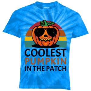 Halloween Gift Coolest Pumpkin In The Patch Gift Kids Tie-Dye T-Shirt