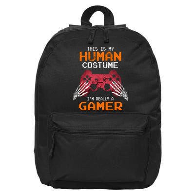 Halloween Gamer Costume Perfect Gift for Video Game Enthusiasts 16 in Basic Backpack