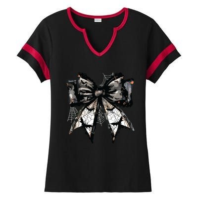 Halloween Gothic Coquette Ladies Halftime Notch Neck Tee