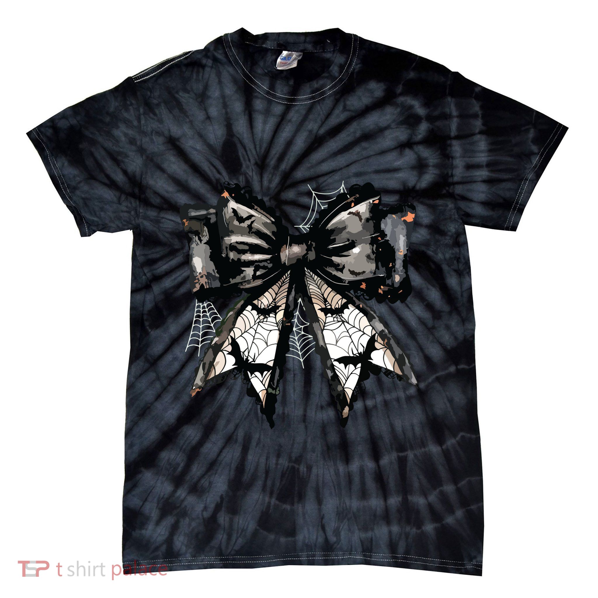 Halloween Gothic Coquette Tie-Dye T-Shirt