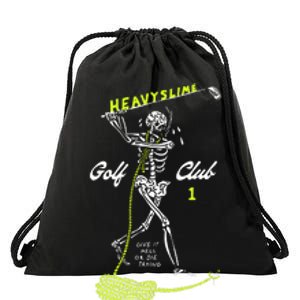 Heavyslime Golf Club Give It Hell Or Die Trying Drawstring Bag