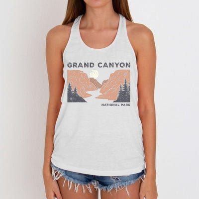 Hiked Grand Canyon National Park Arizona Vintage Women's Knotted Racerback Tank