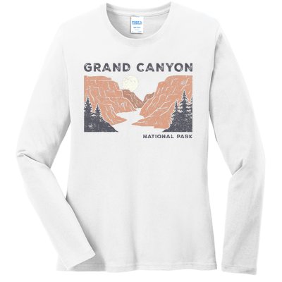 Hiked Grand Canyon National Park Arizona Vintage Ladies Long Sleeve Shirt