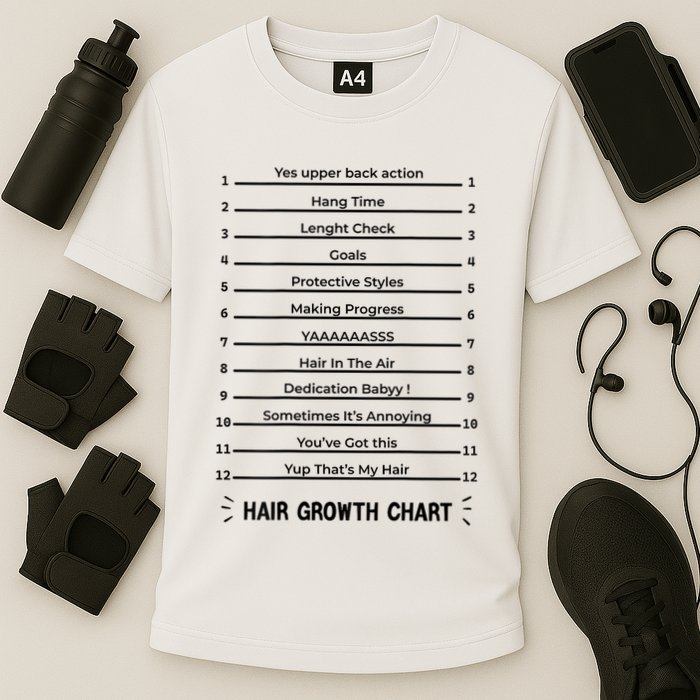 Hair Growth Chart Length Check For Your Stylish Long Hair Cooling Performance Crew T-Shirt