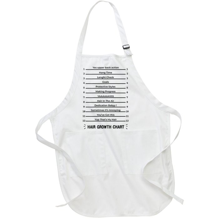 Hair Growth Chart Length Check For Your Stylish Long Hair Full-Length Apron With Pockets