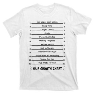 Hair Growth Chart Length Check For Your Stylish Long Hair T-Shirt