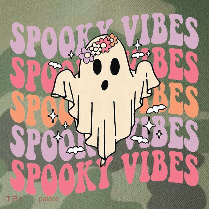 Halloween Ghost Costume with Retro Floral Spooky Vibes Legacy Tie Dye Trucker Hat