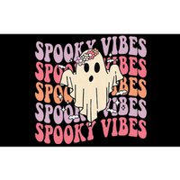 Halloween Ghost Costume with Retro Floral Spooky Vibes Bumper Sticker