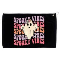 Halloween Ghost Costume with Retro Floral Spooky Vibes Grommeted Golf Towel