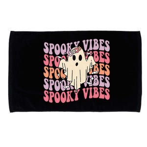 Halloween Ghost Costume with Retro Floral Spooky Vibes Microfiber Hand Towel