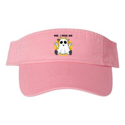 Halloween Ghost Cow Moo I Mean Boo Valucap Bio-Washed Visor