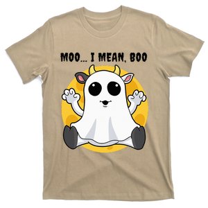 Halloween Ghost Cow Moo I Mean Boo T-Shirt