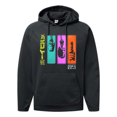 Hand Gun Colorful Panels Performance Fleece Hoodie