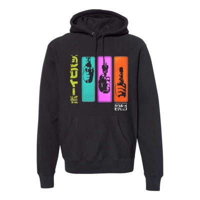 Hand Gun Colorful Panels Premium Hoodie