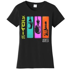 Hand Gun Colorful Panels Women's T-Shirt