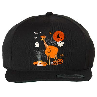 Halloween Giraffe Costume Horror Pumpkin Boo Ghost Lover Wool Snapback Cap