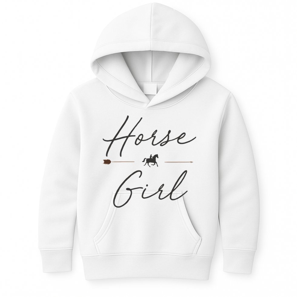 Horse Girl Country Girl HorseBack Rider Equestrian Kids Hoodie