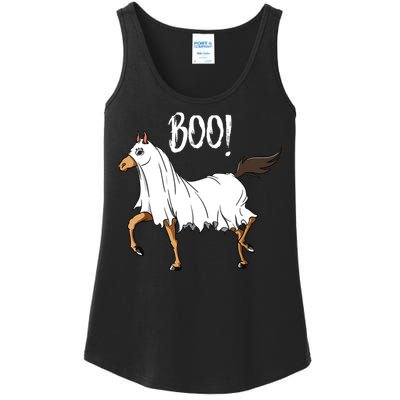 Horse Ghost Costume Funny Equestrian Horse Lover Halloween Ladies Essential Tank