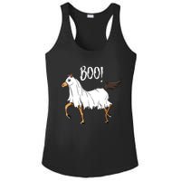 Horse Ghost Costume Funny Equestrian Horse Lover Halloween Ladies PosiCharge Competitor Racerback Tank