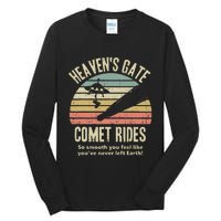 HeavenS Gate Comet Rides Retro Man 90s Space Lover Gift Tall Long Sleeve T-Shirt