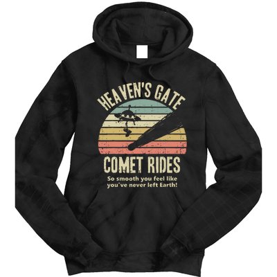 HeavenS Gate Comet Rides Retro Man 90s Space Lover Gift Tie Dye Hoodie