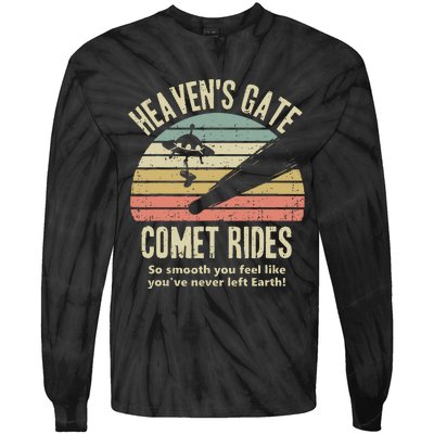 HeavenS Gate Comet Rides Retro Man 90s Space Lover Gift Tie-Dye Long Sleeve Shirt