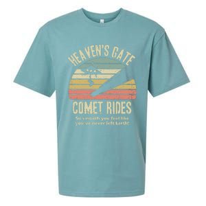 HeavenS Gate Comet Rides Retro Man 90s Space Lover Gift Sueded Cloud Jersey T-Shirt