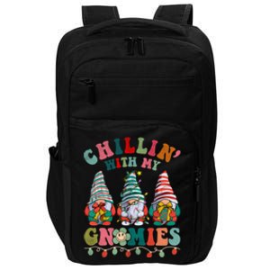 Hippie Groovy Chillin With My Gnomies Santa Claus Christmas Gift Impact Tech Backpack