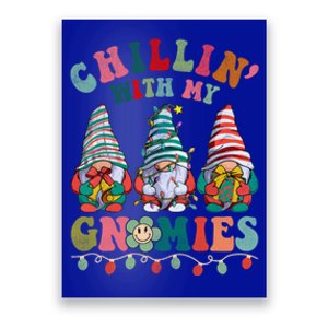 Hippie Groovy Chillin With My Gnomies Santa Claus Christmas Gift Poster