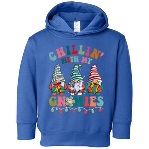 Hippie Groovy Chillin With My Gnomies Santa Claus Christmas Gift Toddler Hoodie