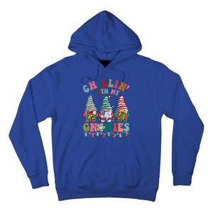 Hippie Groovy Chillin With My Gnomies Santa Claus Christmas Gift Tall Hoodie