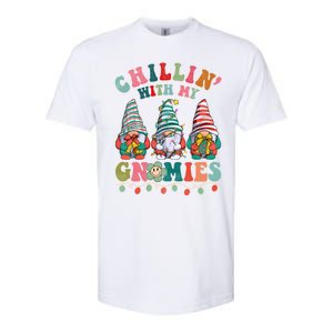 Hippie Groovy Chillin With My Gnomies Santa Claus Christmas Gift Softstyle CVC T-Shirt