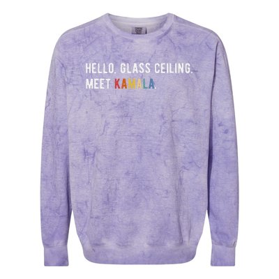 Hello Glass Ceiling. Meet Kamala. Kamala Harris Colorblast Crewneck Sweatshirt