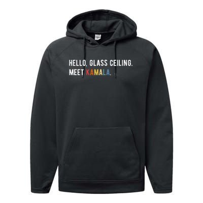 Hello Glass Ceiling. Meet Kamala. Kamala Harris Performance Fleece Hoodie