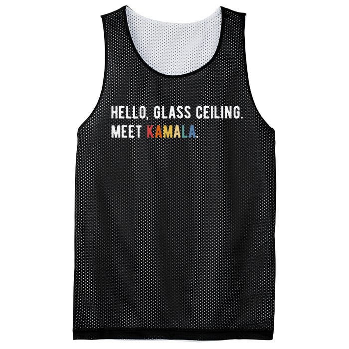 Hello Glass Ceiling. Meet Kamala. Kamala Harris Mesh Reversible Basketball Jersey Tank