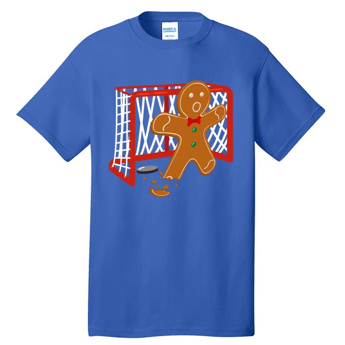 Hockey Goalie Christmas Party Gingerbread Funny Gift Tall T-Shirt