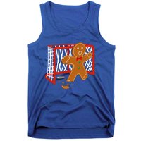 Hockey Goalie Christmas Party Gingerbread Funny Gift Tank Top