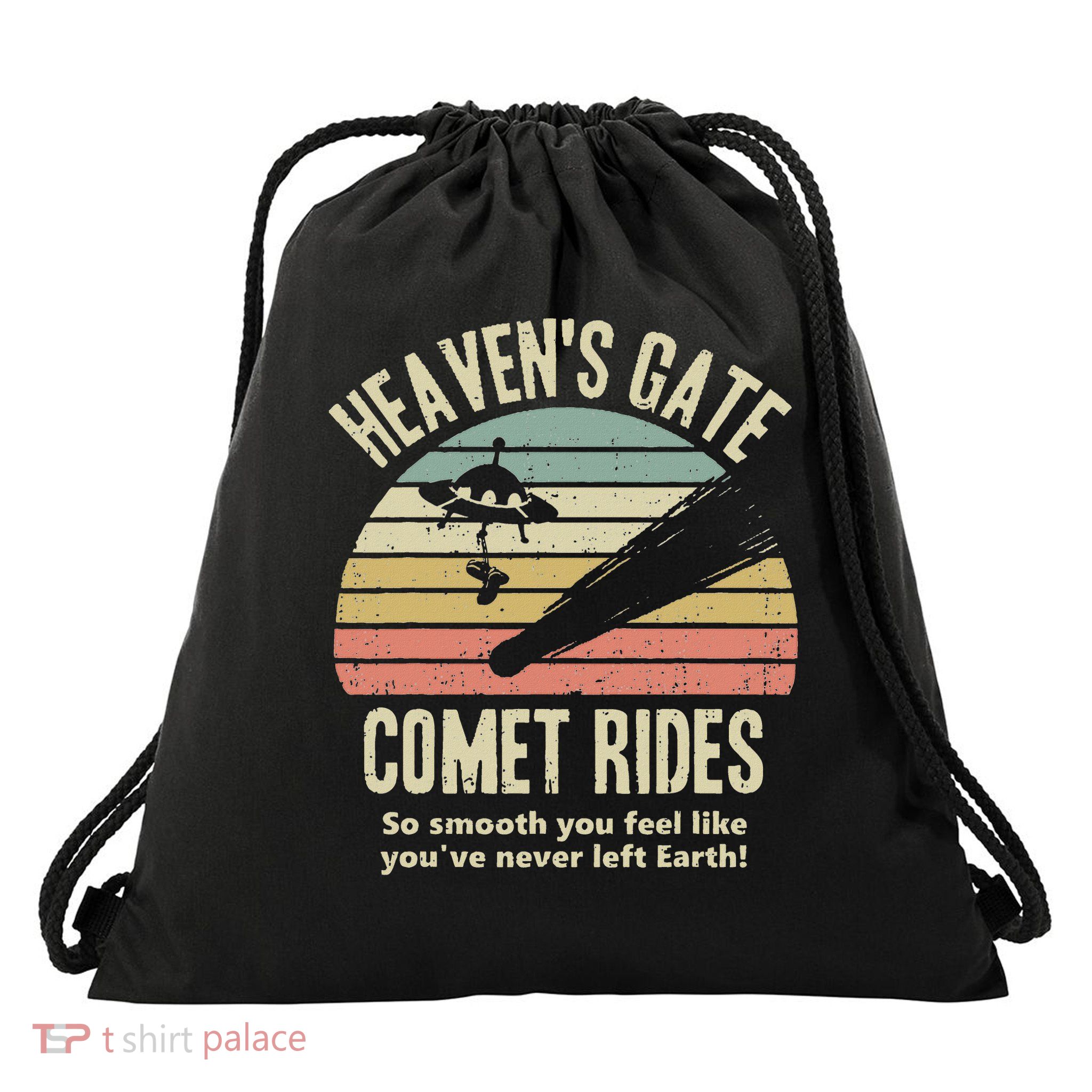 Heaven's Gate Comet Rides Retro Man 90s Space Lover Gift Drawstring Bag