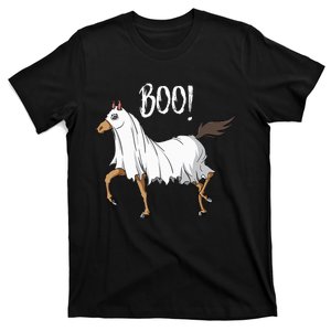 Horse Ghost Costume Funny Equestrian Horse Lover Halloween T-Shirt