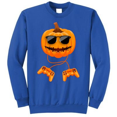 Halloween Gamer Costume Scary Pumpkin Gaming Cute Gift Sweatshirt