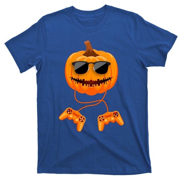 Halloween Gamer Costume Scary Pumpkin Gaming Cute Gift T-Shirt