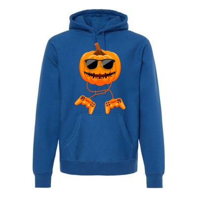 Halloween Gamer Costume Scary Pumpkin Gaming Cute Gift Premium Hoodie