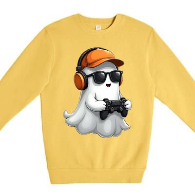 Halloween Gaming Costume Ghost Video Game Cool Gift Premium Crewneck Sweatshirt