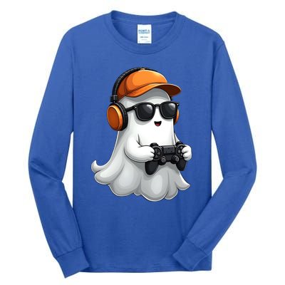 Halloween Gaming Costume Ghost Video Game Cool Gift Tall Long Sleeve T-Shirt