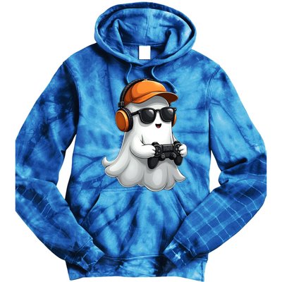 Halloween Gaming Costume Ghost Video Game Cool Gift Tie Dye Hoodie