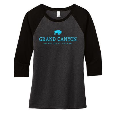 Hiked Grand Canyon National Park Arizona Colorful Women's Tri-Blend 3/4-Sleeve Raglan Shirt