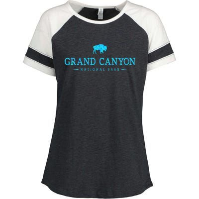 Hiked Grand Canyon National Park Arizona Colorful Enza Ladies Jersey Colorblock Tee