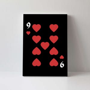 Halloween Group Costume: Nine Of Hearts Card Deck Canvas